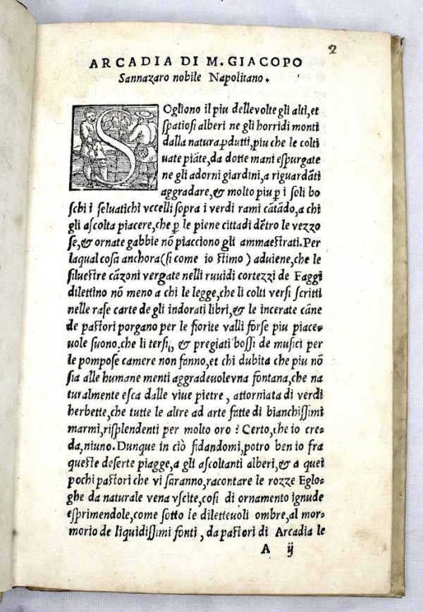 Arcadia di messer Giacopo Sannazaro nobile napolitano. Nuouamente con la gionta ristampata, et con somma diligenza corretta. - immagine 3